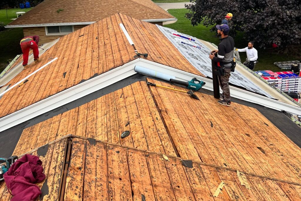 some roofer on the roof to describe 5 Signs You Need a New Roof